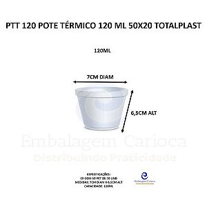 PTT 120 POTE TERMICO 120 ML 50X20 TOTALPLAST