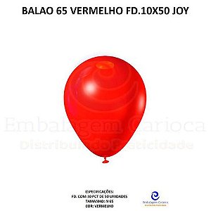 BALAO 65 VERMELHO FD.10X50 JOY