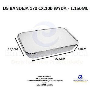 D5 BANDEJA 170 CX.100 WYDA - 1.150ML
