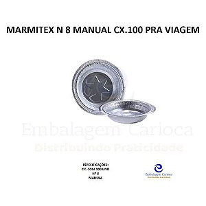 MARMITEX N 8 MANUAL CX.100 PRA VIAGEM