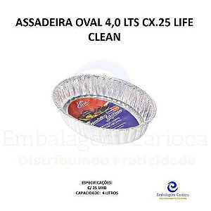 ASSADEIRA OVAL 4,0 LITROS CX.25 LIFE CLEAN