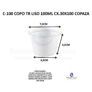 C-100 COPO TR LISO 100ML CX.30X100 COPAZA