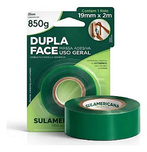 2690 - FITA DUPLA FACE MASSA ADESIVA - 19MM X 2M - SULAMERICANA-CX20