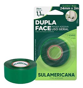 2690 - FITA DUPLA FACE MASSA ADESIVA - 24MM X 2M - SULAMERICANA-CX18                                      - DCRE : 2019/13593