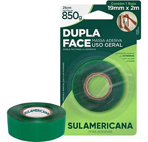 2692 - FITA DUPLA FACE ESPUMA - 19MM X 2M SULAMERICANA - CX20