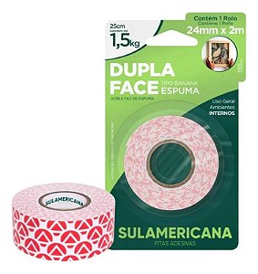 2692 - FITA DUPLA FACE ESPUMA - 24MM X 2M - SULAMERICANA - CX18                                           - DCRE : 2019/14621