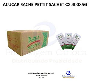 ACUCAR SACHE PETTIT SACHET CX.400X5G