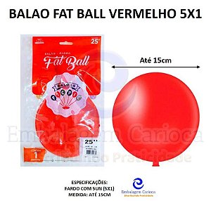 BALAO FAT BALL VERMELHO 5X1