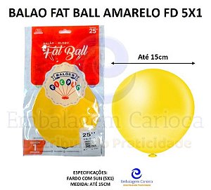 BALAO LISO FAT BALL AMARELO FD 5X1