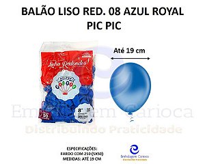 BALAO LISO RED. 08 AZUL PIC PIC FD 5X50