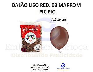 BALAO LISO RED. 08 MARROM PIC PIC FD 5X50