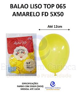 BALAO PERA LISO TOP 065 AMARELO FD 5X50