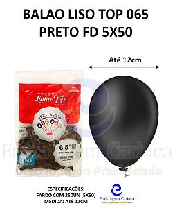 BALAO PERA LISO TOP 065 PRETO FD 5X50