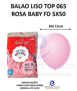 BALAO PERA LISO TOP 065 ROSA BABY FD 5X50