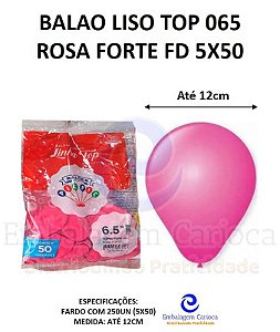 BALAO PERA LISO TOP 065 ROSA FORTE FD 5X50