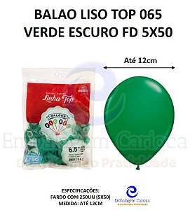 BALAO PERA LISO TOP 065 VERDE BANDEIRA FD 5X50