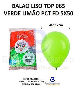BALAO PERA LISO TOP 065 VERDE LIMAO PCT FD 5X50