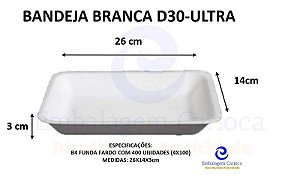BANDEJA BRANCA D30 (B4 FUNDA) C/400 ULTRA 26X14X3,0