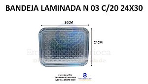 BANDEJA LAMINADA N 03 C/20 24X30