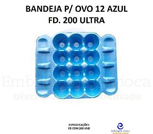 BANDEJA P/ OVO 12 AZUL FD. 200 ULTRA
