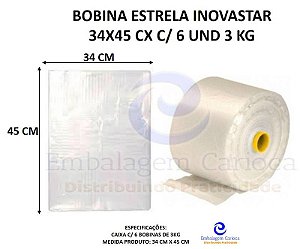 BOBINA ESTRELA INOVASTAR 34X45 CX. 3KG (C/ 6 UND)