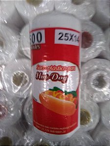BOBINA PICOTADA HOT DOG 25X14 ROLO C/500 SACOS