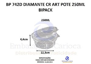 BP 742D DIAMANTE CR ART POTE 250ML CX.200 BIPACK