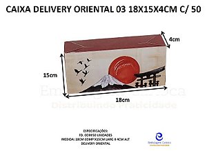 CAIXA DELIVERY ORIENTAL 03 18X15X4CM C/50 SALVI