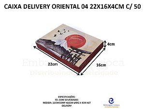 CAIXA DELIVERY ORIENTAL 04 22X16X4CM C/50 SALVI