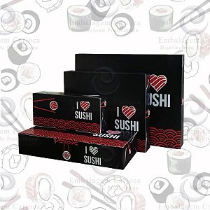 CAIXA EU AMO SUSHI PRETA 05 24X18,5X4 C/50 SALVI