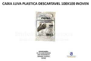 CAIXA LUVA PLASTICA DESCARTAVEL 100X100 INOVEN