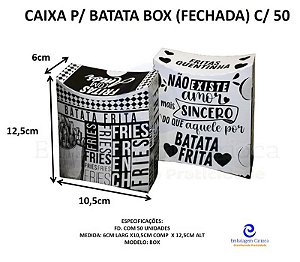 CAIXA P/ BATATA BOX (FECHADA) C/50 SALVI