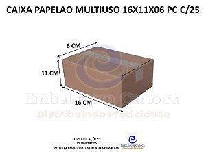 CAIXA PAPELAO (CORREIOS) MULTIUSO 16X11X06 PC C/25