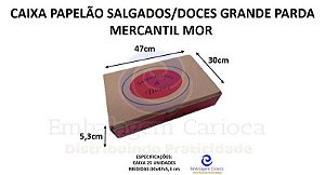 CAIXA PAPELAO SALGADOS/DOCES GRANDE PARDA C/25 30X47X5,3