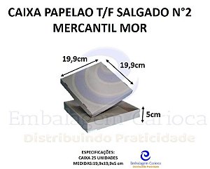 CAIXA PAPELAO T/F SALGADO N 2 C/25 19,9X19,9X5