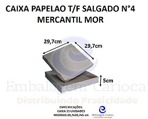 CAIXA PAPELAO T/F SALGADO N 4 C/25 29,7X29,7X5