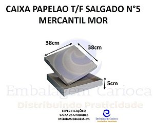 CAIXA PAPELAO T/F SALGADO N 5 C/25 38X38X5