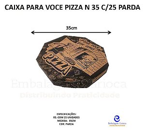 CAIXA PARA VOCE PIZZA N 35 C/25 PARDA