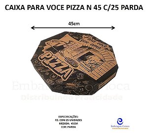 CAIXA PARA VOCE PIZZA N 45 FORTYPEL C/25 PARDA