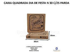 CAIXA QUADRADA DIA DE FESTA N 30 C/25 PARDA