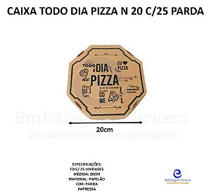CAIXA TODO DIA PIZZA N 20 C/25 PARDA