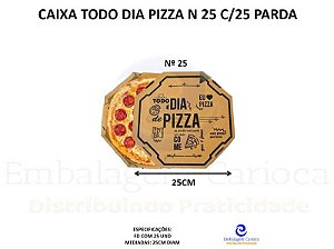 CAIXA TODO DIA PIZZA N 25 C/25 PARDA