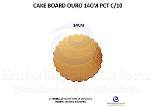 CAKE BOARD OURO 14CM PCT C/10