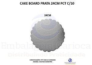 CAKE BOARD PRATA 24CM PCT C/10