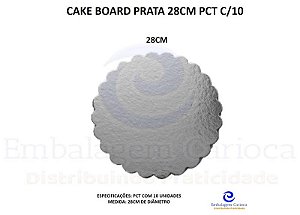 CAKE BOARD PRATA 28CM PCT C/10