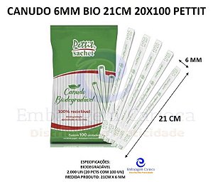 CANUDO 6MM BIO 21CM 20X100 PETTIT