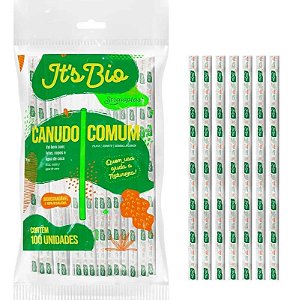 CANUDO IT'S BIO COMUM 5MM CX.30X100 STRAWPLAST 870