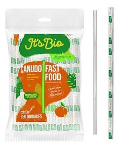CANUDO IT'S BIO FAST FOOD 6MM CX.12X250 STRAWPLAST 894
