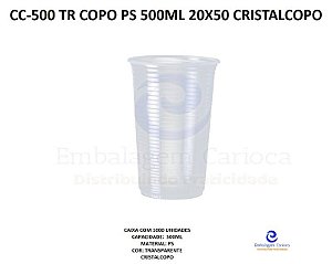 CC-500 TR COPO PS 500ML 20X50 CRISTALCOPO