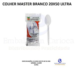 COLHER MASTER BRANCO 20X50 ULTRA
